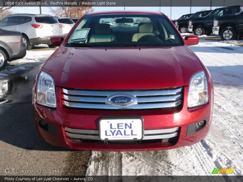 Redfire Metallic / Medium Light Stone 2008 Ford Fusion SE V6