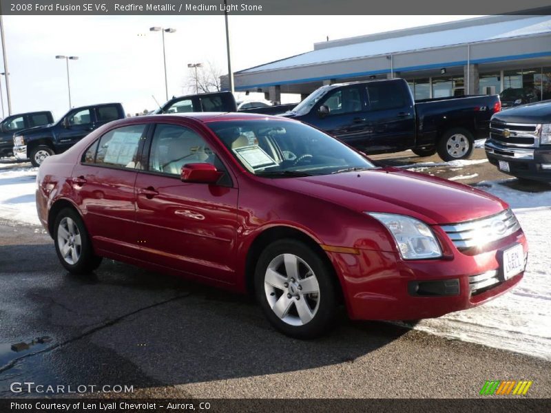 Redfire Metallic / Medium Light Stone 2008 Ford Fusion SE V6