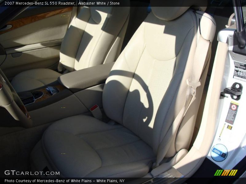 Alabaster White / Stone 2007 Mercedes-Benz SL 550 Roadster