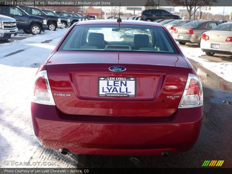 Redfire Metallic / Medium Light Stone 2008 Ford Fusion SE V6