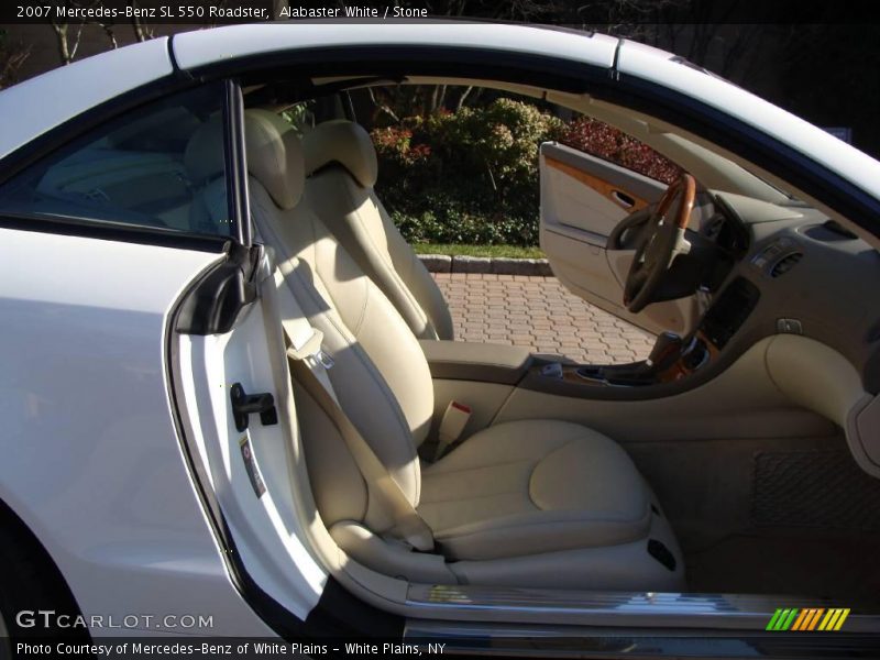 Alabaster White / Stone 2007 Mercedes-Benz SL 550 Roadster