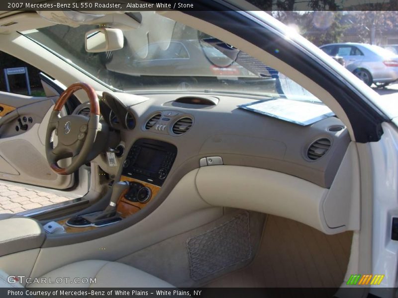 Alabaster White / Stone 2007 Mercedes-Benz SL 550 Roadster