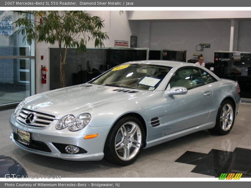 Diamond Silver Metallic / Java 2007 Mercedes-Benz SL 550 Roadster