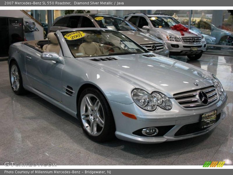 Diamond Silver Metallic / Java 2007 Mercedes-Benz SL 550 Roadster