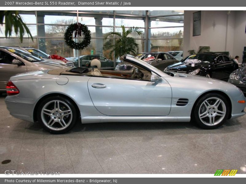 Diamond Silver Metallic / Java 2007 Mercedes-Benz SL 550 Roadster