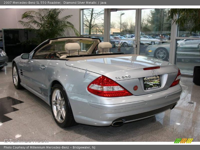 Diamond Silver Metallic / Java 2007 Mercedes-Benz SL 550 Roadster