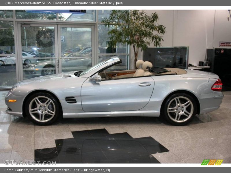 Diamond Silver Metallic / Java 2007 Mercedes-Benz SL 550 Roadster