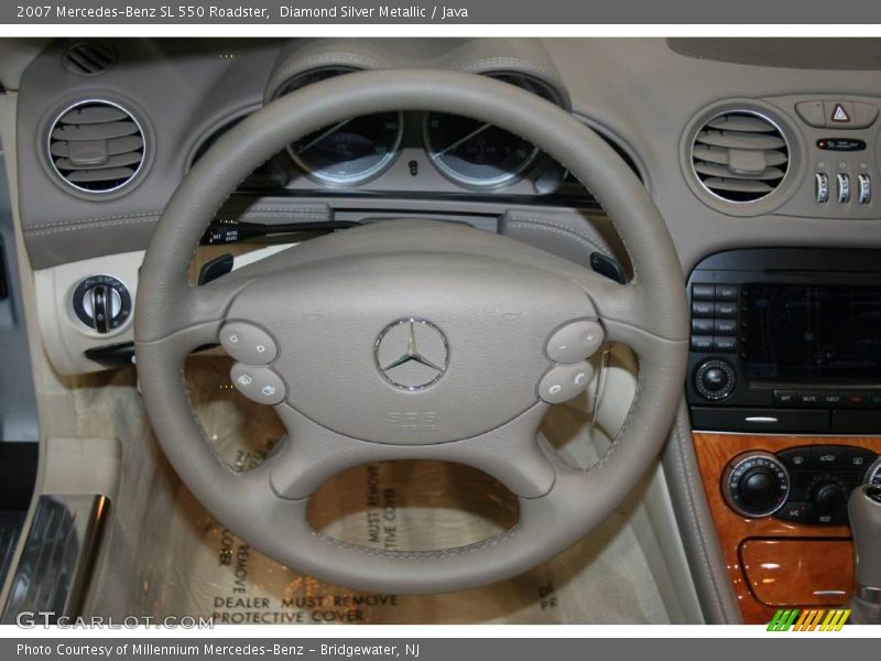 Diamond Silver Metallic / Java 2007 Mercedes-Benz SL 550 Roadster