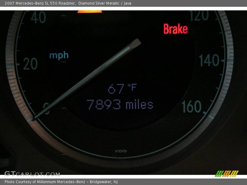 Diamond Silver Metallic / Java 2007 Mercedes-Benz SL 550 Roadster