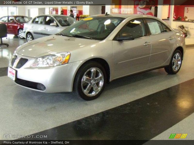 Liquid Silver Metallic / Ebony Black 2008 Pontiac G6 GT Sedan