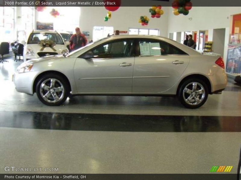 Liquid Silver Metallic / Ebony Black 2008 Pontiac G6 GT Sedan