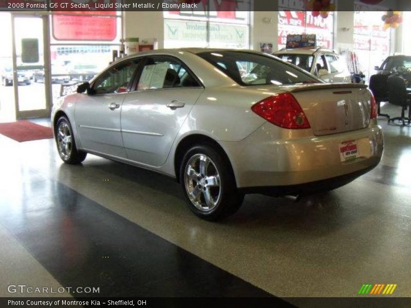 Liquid Silver Metallic / Ebony Black 2008 Pontiac G6 GT Sedan