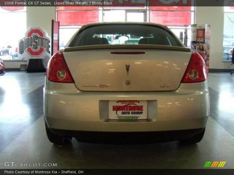 Liquid Silver Metallic / Ebony Black 2008 Pontiac G6 GT Sedan