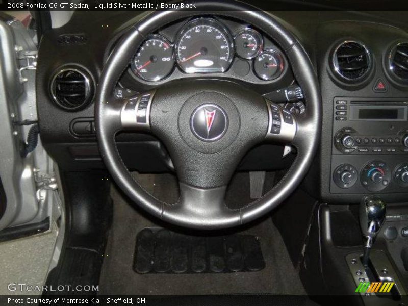 Liquid Silver Metallic / Ebony Black 2008 Pontiac G6 GT Sedan