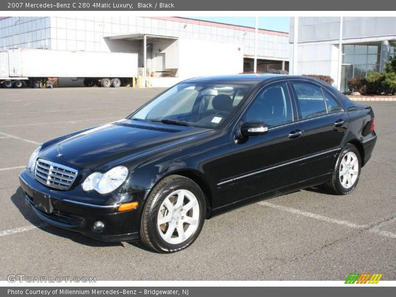 Black / Black 2007 Mercedes-Benz C 280 4Matic Luxury