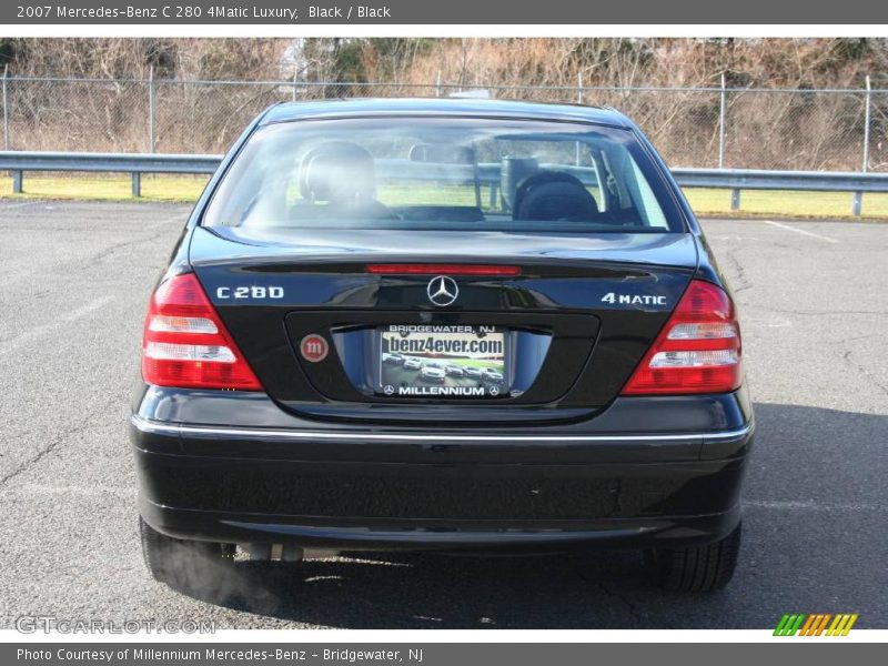 Black / Black 2007 Mercedes-Benz C 280 4Matic Luxury