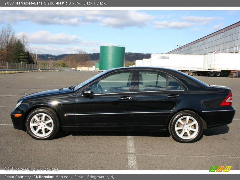 Black / Black 2007 Mercedes-Benz C 280 4Matic Luxury