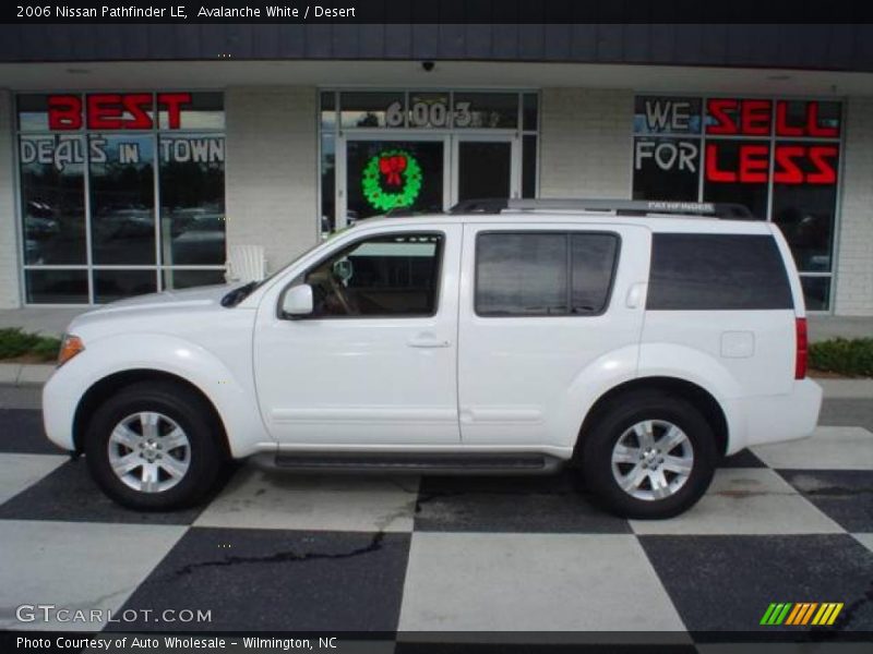 Avalanche White / Desert 2006 Nissan Pathfinder LE