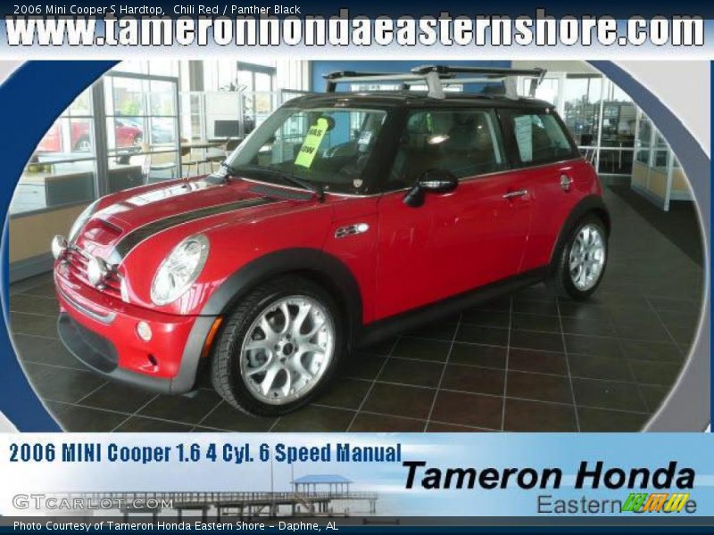 Chili Red / Panther Black 2006 Mini Cooper S Hardtop