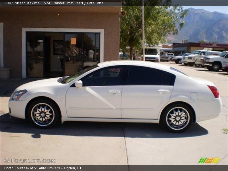 Winter Frost Pearl / Cafe Latte 2007 Nissan Maxima 3.5 SL