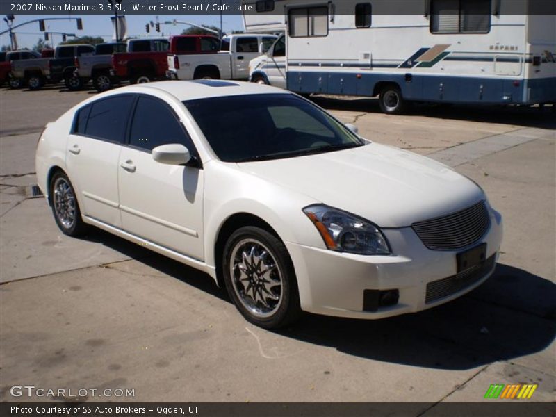 Winter Frost Pearl / Cafe Latte 2007 Nissan Maxima 3.5 SL