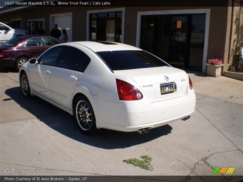 Winter Frost Pearl / Cafe Latte 2007 Nissan Maxima 3.5 SL