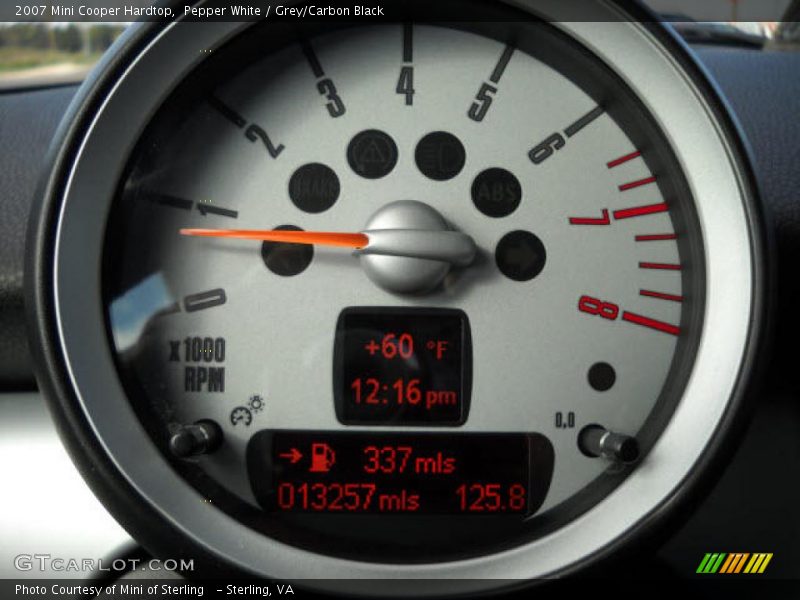 Pepper White / Grey/Carbon Black 2007 Mini Cooper Hardtop