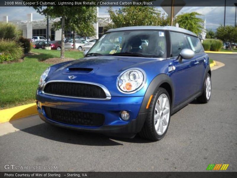 Lightning Blue Metallic / Checkered Carbon Black/Black 2008 Mini Cooper S Clubman