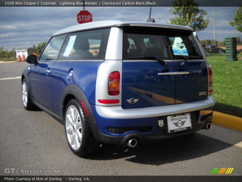 Lightning Blue Metallic / Checkered Carbon Black/Black 2008 Mini Cooper S Clubman