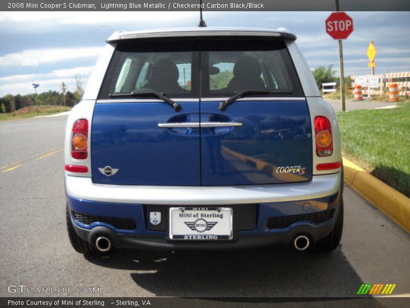 Lightning Blue Metallic / Checkered Carbon Black/Black 2008 Mini Cooper S Clubman