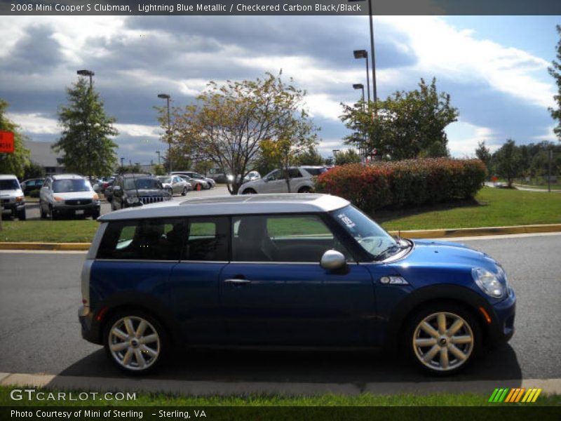 Lightning Blue Metallic / Checkered Carbon Black/Black 2008 Mini Cooper S Clubman