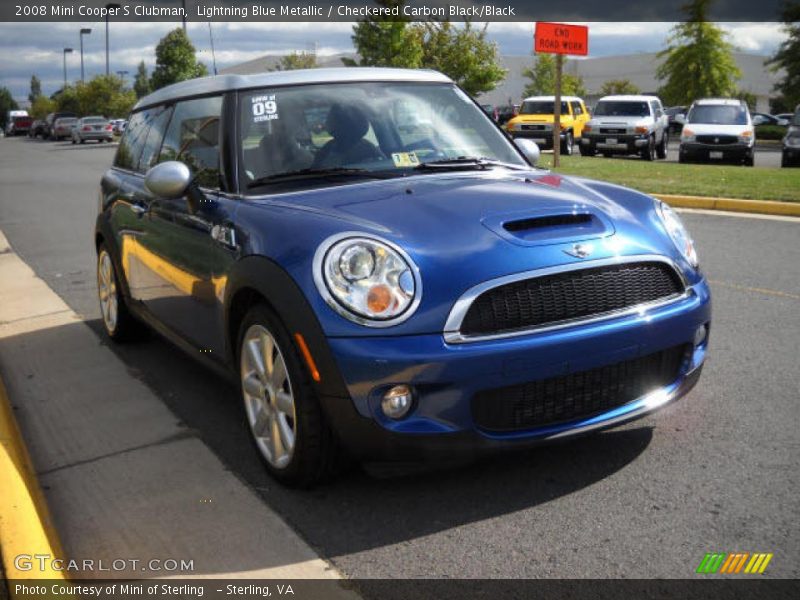 Lightning Blue Metallic / Checkered Carbon Black/Black 2008 Mini Cooper S Clubman
