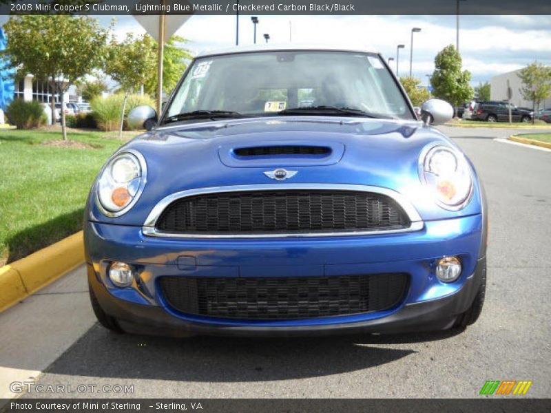 Lightning Blue Metallic / Checkered Carbon Black/Black 2008 Mini Cooper S Clubman