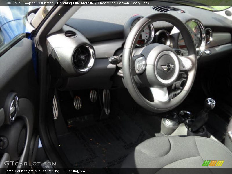 Lightning Blue Metallic / Checkered Carbon Black/Black 2008 Mini Cooper S Clubman