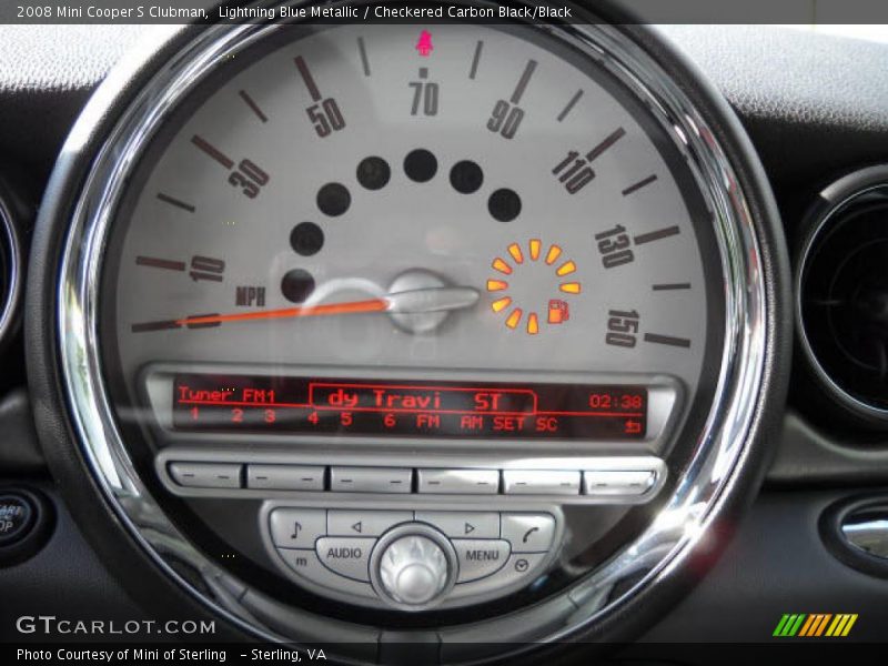Lightning Blue Metallic / Checkered Carbon Black/Black 2008 Mini Cooper S Clubman