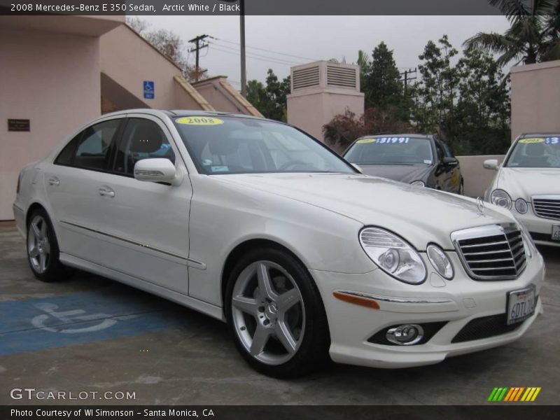 Arctic White / Black 2008 Mercedes-Benz E 350 Sedan