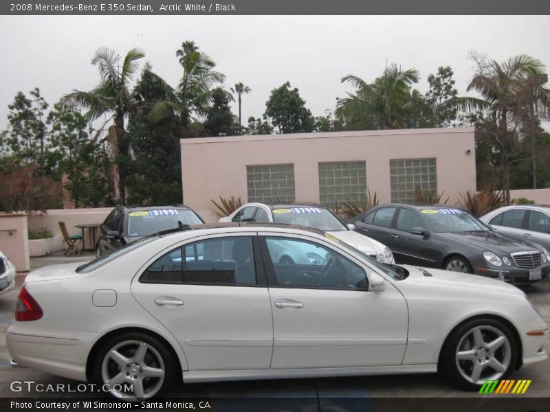 Arctic White / Black 2008 Mercedes-Benz E 350 Sedan