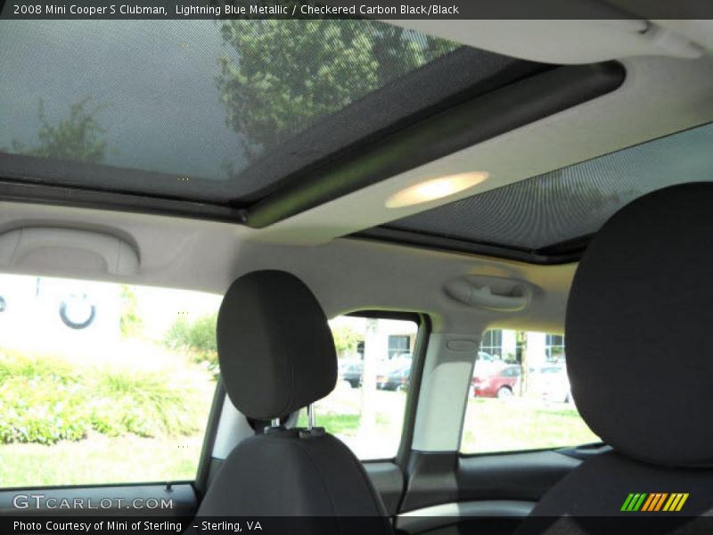 Lightning Blue Metallic / Checkered Carbon Black/Black 2008 Mini Cooper S Clubman