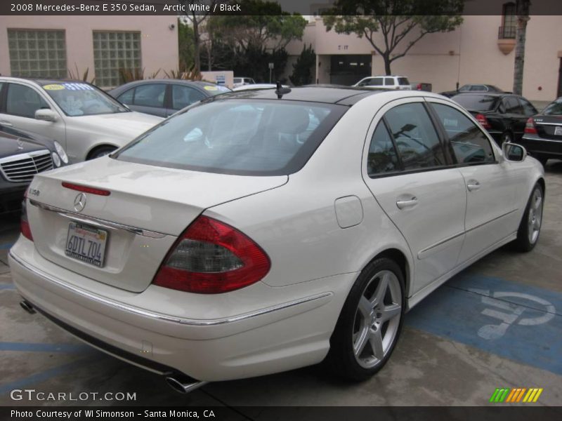 Arctic White / Black 2008 Mercedes-Benz E 350 Sedan