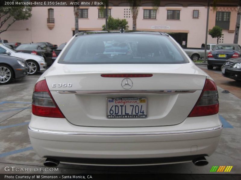 Arctic White / Black 2008 Mercedes-Benz E 350 Sedan