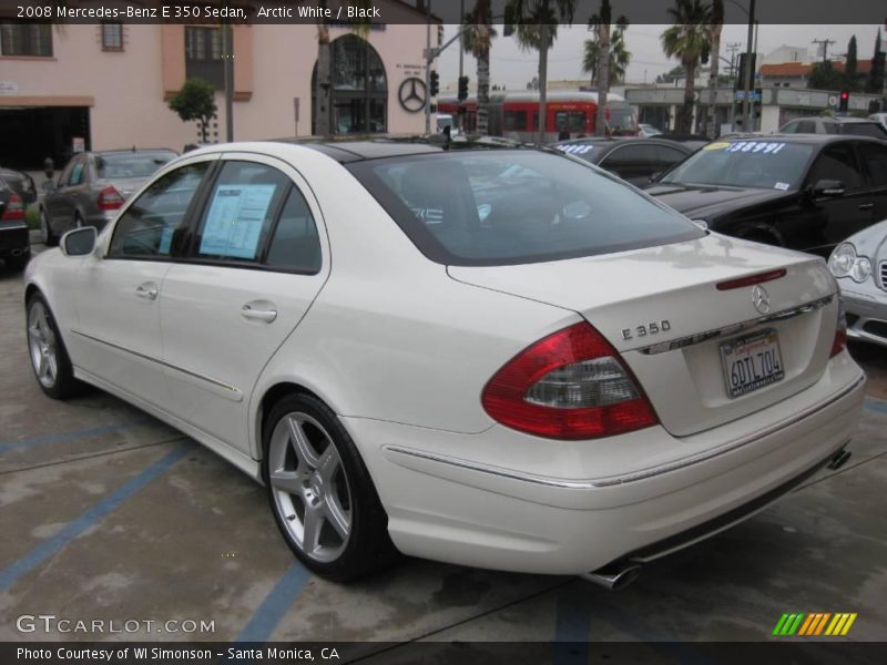 Arctic White / Black 2008 Mercedes-Benz E 350 Sedan