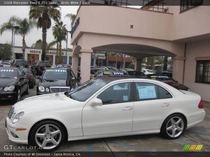 Arctic White / Black 2008 Mercedes-Benz E 350 Sedan