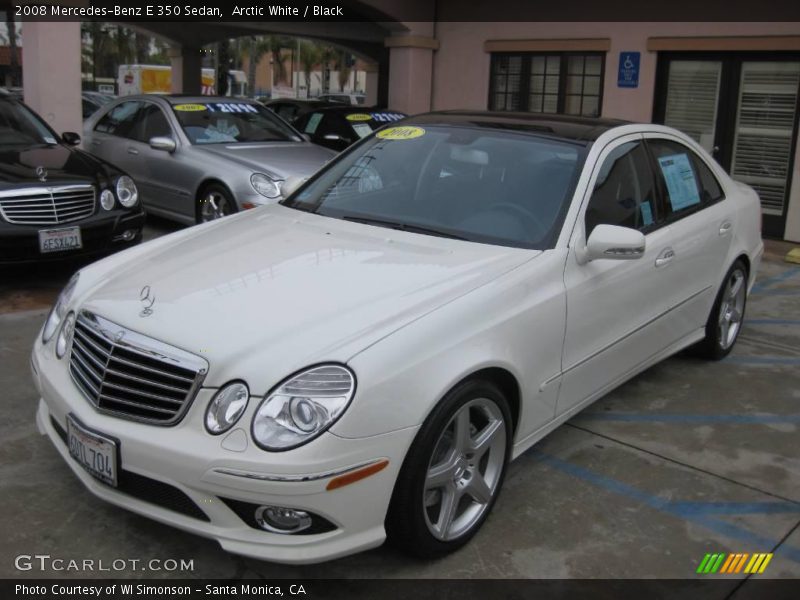 Arctic White / Black 2008 Mercedes-Benz E 350 Sedan