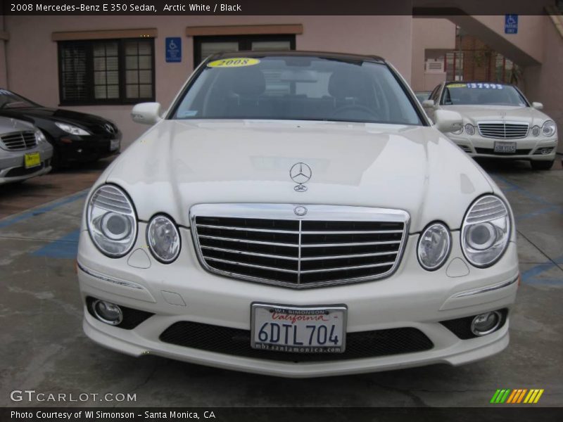 Arctic White / Black 2008 Mercedes-Benz E 350 Sedan