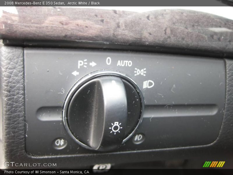 Arctic White / Black 2008 Mercedes-Benz E 350 Sedan