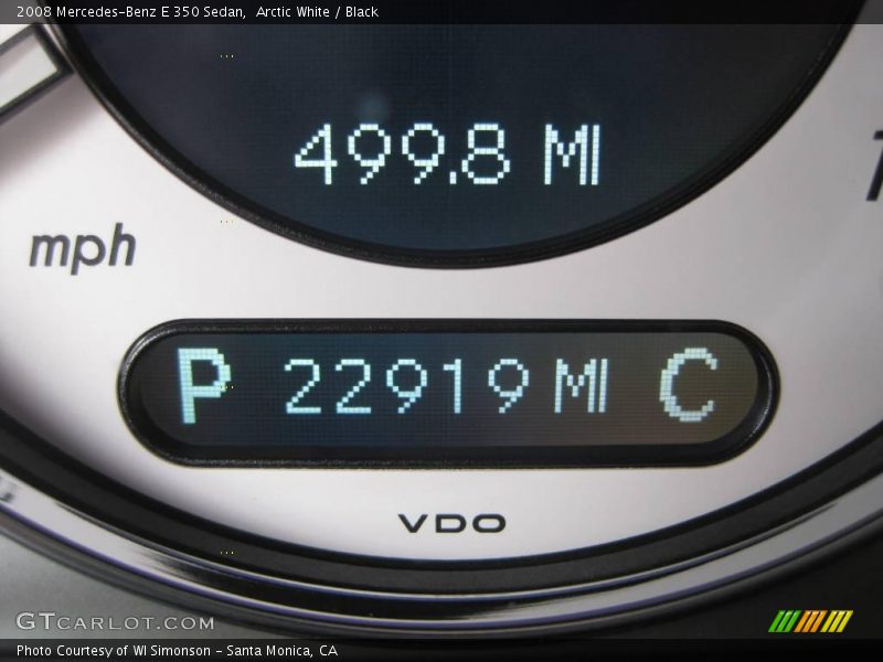 Arctic White / Black 2008 Mercedes-Benz E 350 Sedan