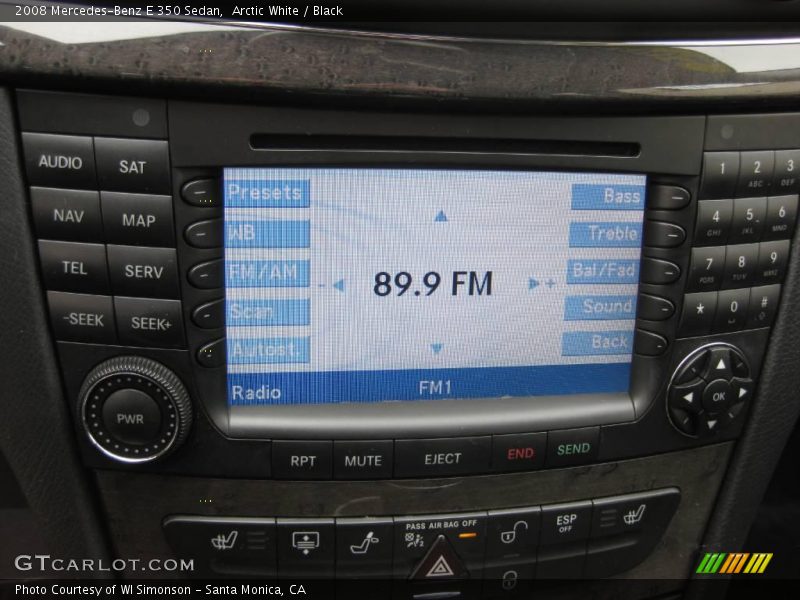 Arctic White / Black 2008 Mercedes-Benz E 350 Sedan