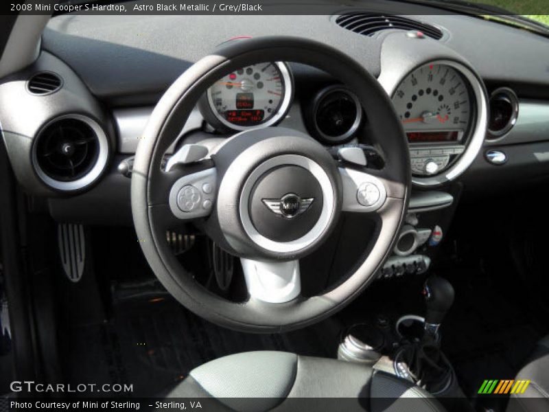 Astro Black Metallic / Grey/Black 2008 Mini Cooper S Hardtop