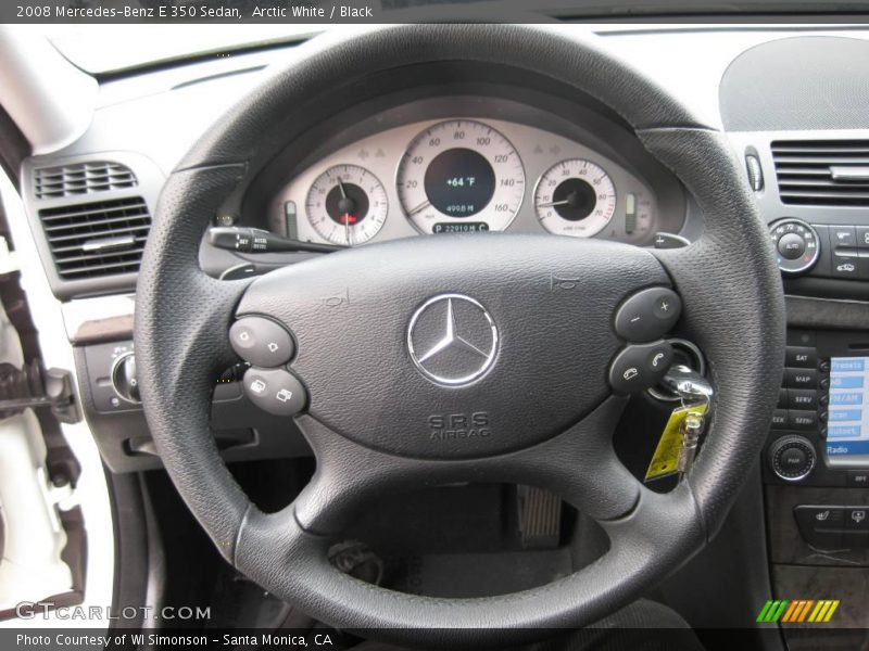 Arctic White / Black 2008 Mercedes-Benz E 350 Sedan