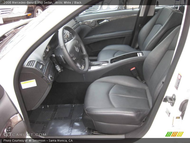 Arctic White / Black 2008 Mercedes-Benz E 350 Sedan